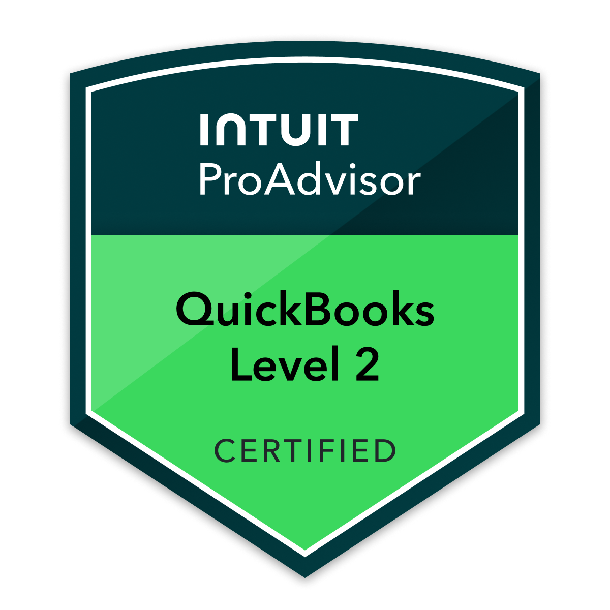 Professional accounting credential badge