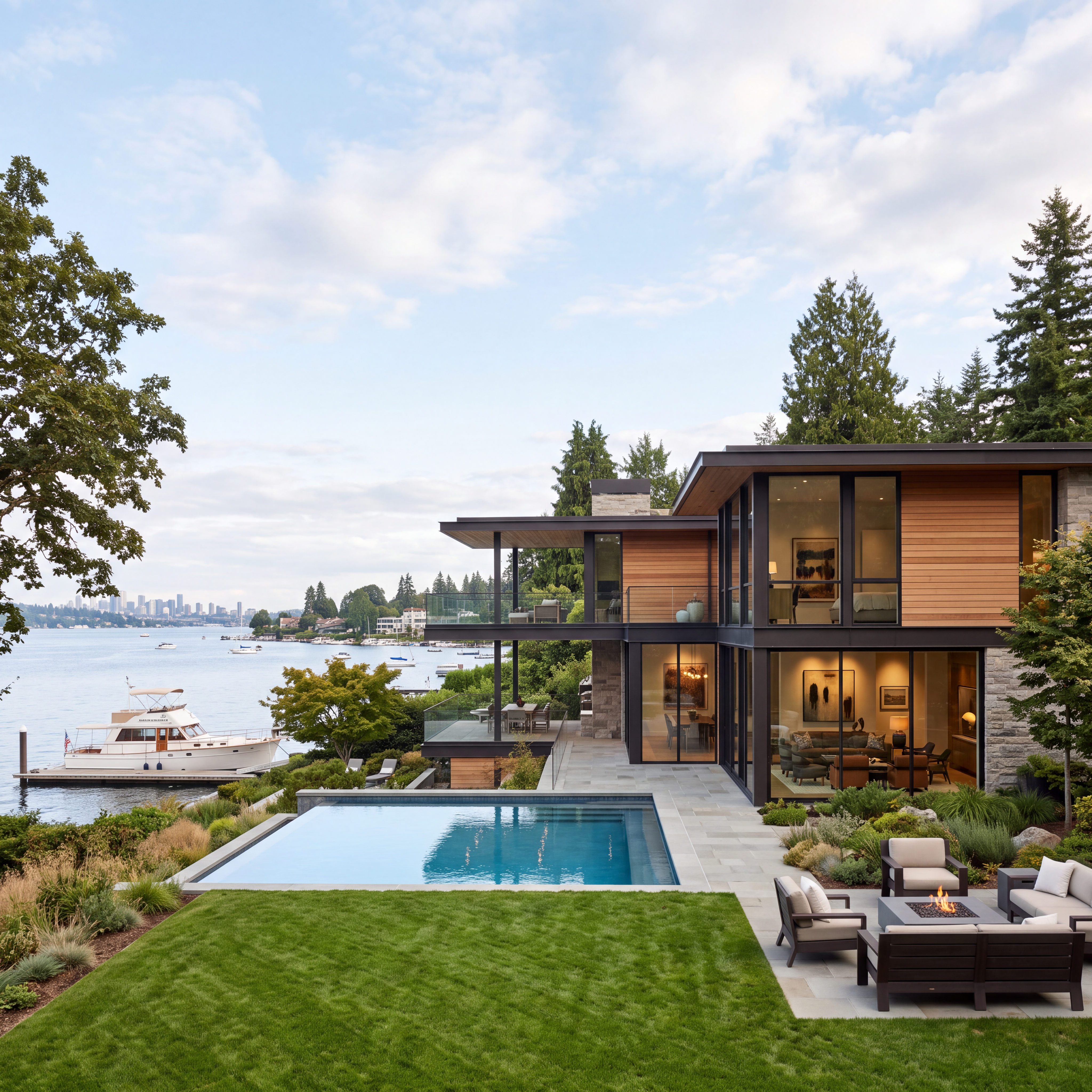 Modern waterfront residential property